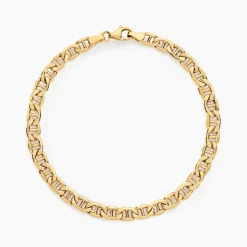 Histoire d'Or Bracelet Capucin Or Jaune Maille Marine Plate