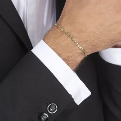 Bracelet Capucin Or Jaune Maille Marine Plate-Histoire d'Or Online