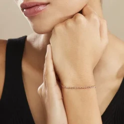 Bracelet Capucin Or Rose Maille Marine Plate-Histoire d'Or Outlet