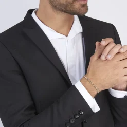 Histoire d'Or Bracelet Carlo Maille Marine Ronde