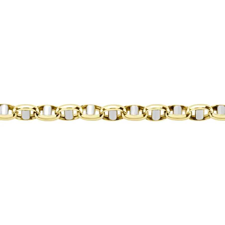 Histoire d'Or Bracelet Carlo Or Bicolore Maille Marine Ronde