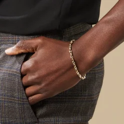 Histoire d'Or Bracelet Carlo Or Bicolore Maille Marine Ronde