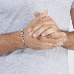 Bracelet Carrus Maille Grain De Cafe Argent Blanc-Histoire d'Or Best