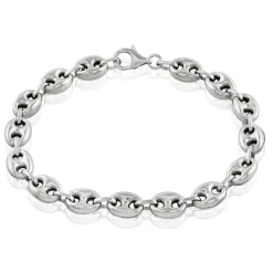 Bracelet Carrus Maille Grain De Cafe Argent Blanc-Histoire d'Or New