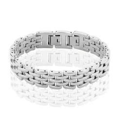 Histoire d'Or Bracelet Celicia Maille Grain De Riz Acier Blanc