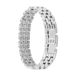Histoire d'Or Bracelet Celicia Maille Grain De Riz Acier Blanc
