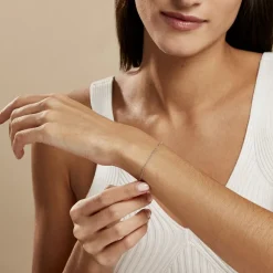 Histoire d'Or Bracelet Cherame Maille Criss Cross Argent Blanc