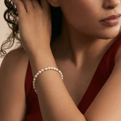 Histoire d'Or Bracelet Ciriola Or Jaune Perle De Culture