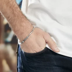 Bracelet Clement Acier Blanc Oxyde De Zirconium-Histoire d'Or New