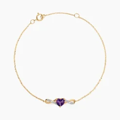 Bracelet Clothilde Or Jaune Améthyste Oxyde De Zirconium-Histoire d'Or