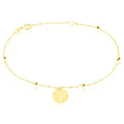 Histoire d'Or Bracelet Cobeia Croix Maille Forçat Or Jaune