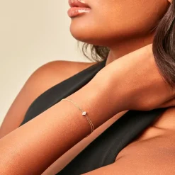 Histoire d'Or Bracelet Collection Icone Or Jaune Diamant Synthétique