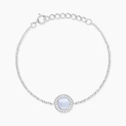 Histoire d'Or Bracelet Court Argent Blanc Nawala Oxyde De Zirconium