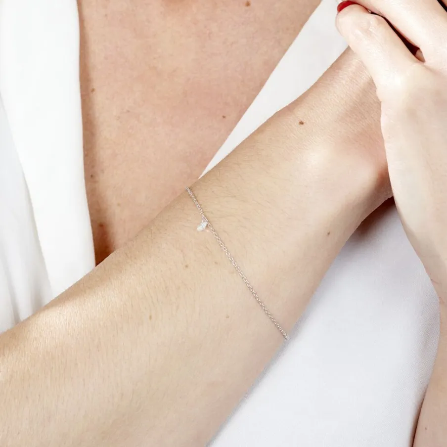 Histoire d'Or Bracelet Court Argent Blanc Constantin Oxyde De Zirconium