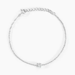 Bracelet Court Argent Blanc Lylwenn Oxyde De Zirconium-Histoire d'Or Sale