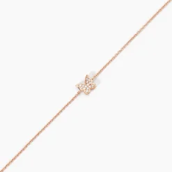 Histoire d'Or Bracelet Court Argent Rose Anne-lise Oxyde De Zirconium