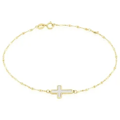 Histoire d'Or Bracelet Crescentius Or Jaune Nacre