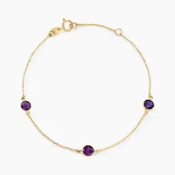 Bracelet Cressida Or Jaune Amethyste Violet-Histoire d'Or Sale