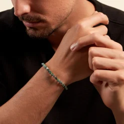 Bracelet Cusco Acier Blanc Turquoise-Histoire d'Or Outlet