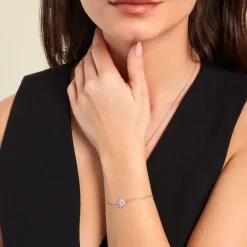 Histoire d'Or Bracelet Daisy Argent Blanc Oxyde De Zirconium