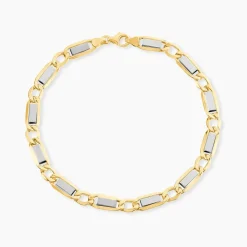 Histoire d'Or Bracelet Danae Plaquette Or Bicolore