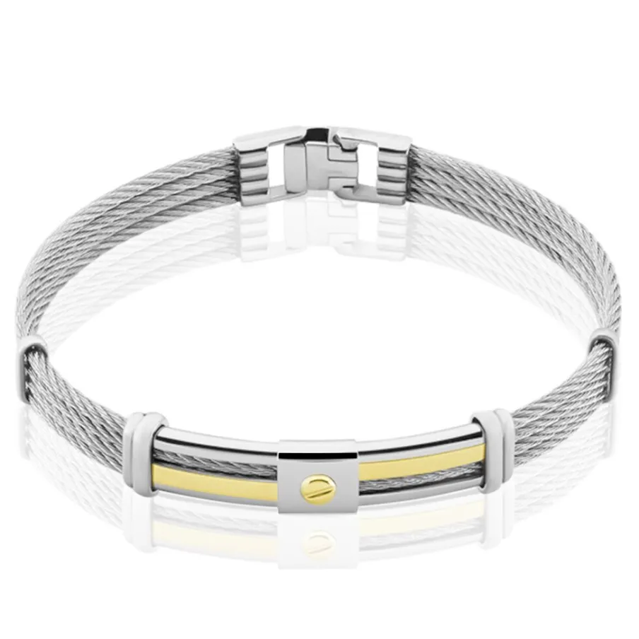 JOURDAN Bracelet Davilia Or Acier Bicolore