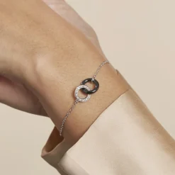 Bracelet Dina Argent Blanc Céramique Et Oxyde De Zirconium-Histoire d'Or Hot