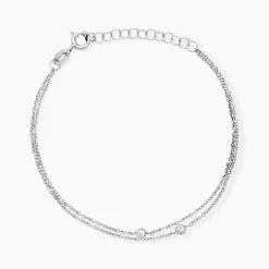 Histoire d'Or Bracelet Donya Argent Blanc Oxyde De Zirconium