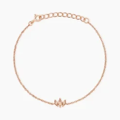 Histoire d'Or Bracelet Duchesse Argent Rose Oxyde De Zirconium