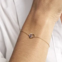 Histoire d'Or Bracelet Eliana Or Jaune Améthyste Oxyde De Zirconium