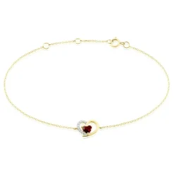 Histoire d'Or Bracelet Eliana Or Jaune Rhodolite Oxyde De Zirconium