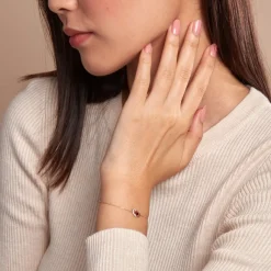 Histoire d'Or Bracelet Eliana Or Jaune Rhodolite Oxyde De Zirconium