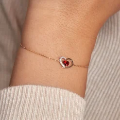 Histoire d'Or Bracelet Eliana Or Jaune Rhodolite Oxyde De Zirconium