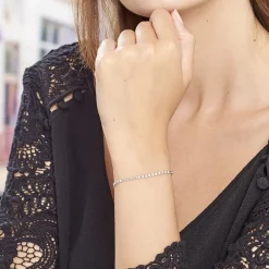 Histoire d'Or Bracelet Emna Argent Blanc Pierre De Synthese