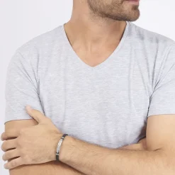 Bracelet Eric Acier Blanc Pierre De Synthese-Histoire d'Or Outlet