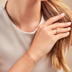 Bracelet Esmerald Rendez-vous Or Jaune Emeraude-Histoire d'Or Sale