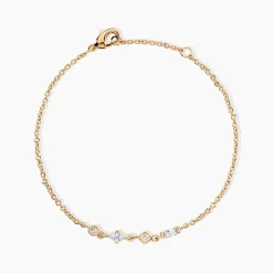 Histoire d'Or Bracelet Estela Plaque Or Jaune Oxyde De Zirconium