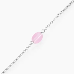 Histoire d'Or Bracelet Evren Argent Blanc Pierre De Synthese