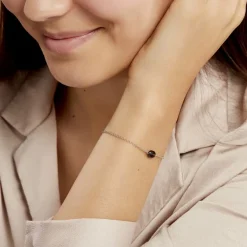 Bracelet Evren Argent Blanc Pierre De Synthese-Histoire d'Or