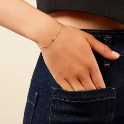 Bracelet Fenton Or Jaune Oxyde De Zirconium-Histoire d'Or Clearance