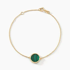Histoire d'Or Bracelet Florica Or Jaune Malachite