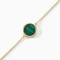 Histoire d'Or Bracelet Florica Or Jaune Malachite