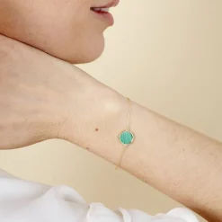 Histoire d'Or Bracelet Florica Or Jaune Malachite