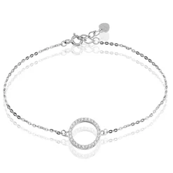 Histoire d'Or Bracelet Francesca Argent Blanc Oxyde De Zirconium