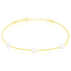 Histoire d'Or Bracelet Friea Or Jaune Perle De Culture