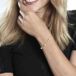 Histoire d'Or Bracelet Friea Or Jaune Perle De Culture