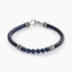 JOURDAN Bracelet Genaelleae Acier Blanc Agate