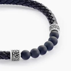 JOURDAN Bracelet Genaelleae Acier Blanc Agate