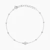 Histoire d'Or Bracelet Germaine Argent Blanc Oxyde De Zirconium