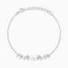 Bracelet Giacobbe Argent Blanc Perle De Culture-Histoire d'Or New